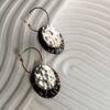 Hammered Double Disc Ceramic Earrings