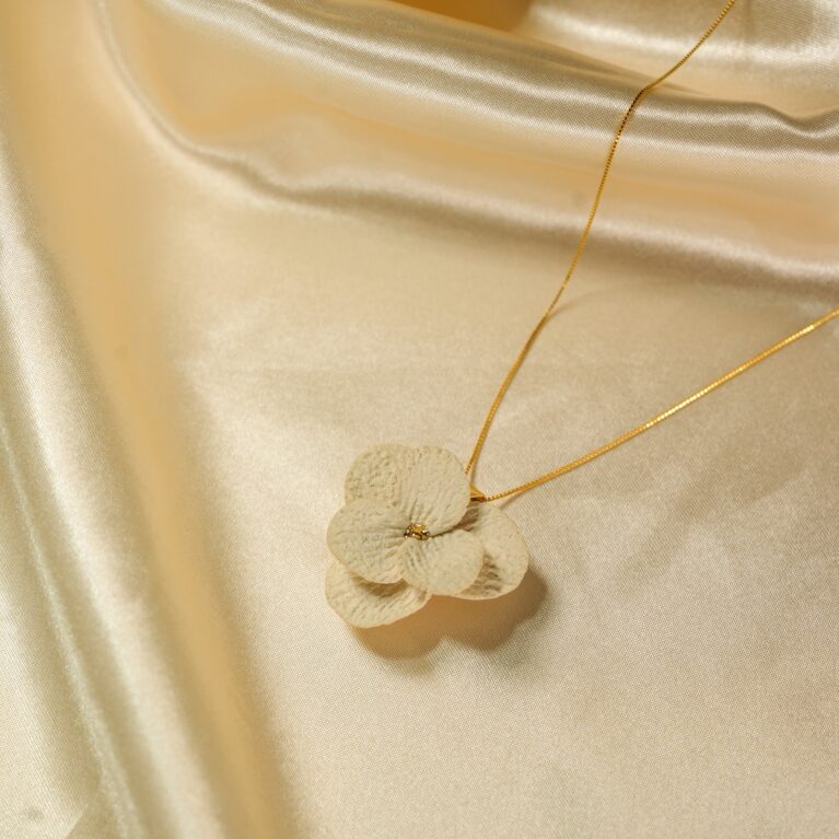 Handmade Clay Flower Necklace