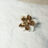 Handcrafted White Five-Petal Flower Ceramic Stud Earrings